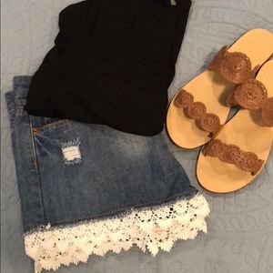 Boutique Brand lace detailed shorts